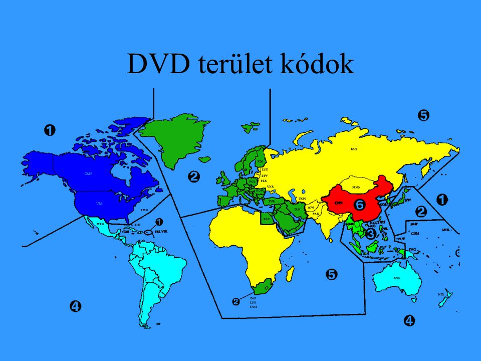 DVD terület kódok