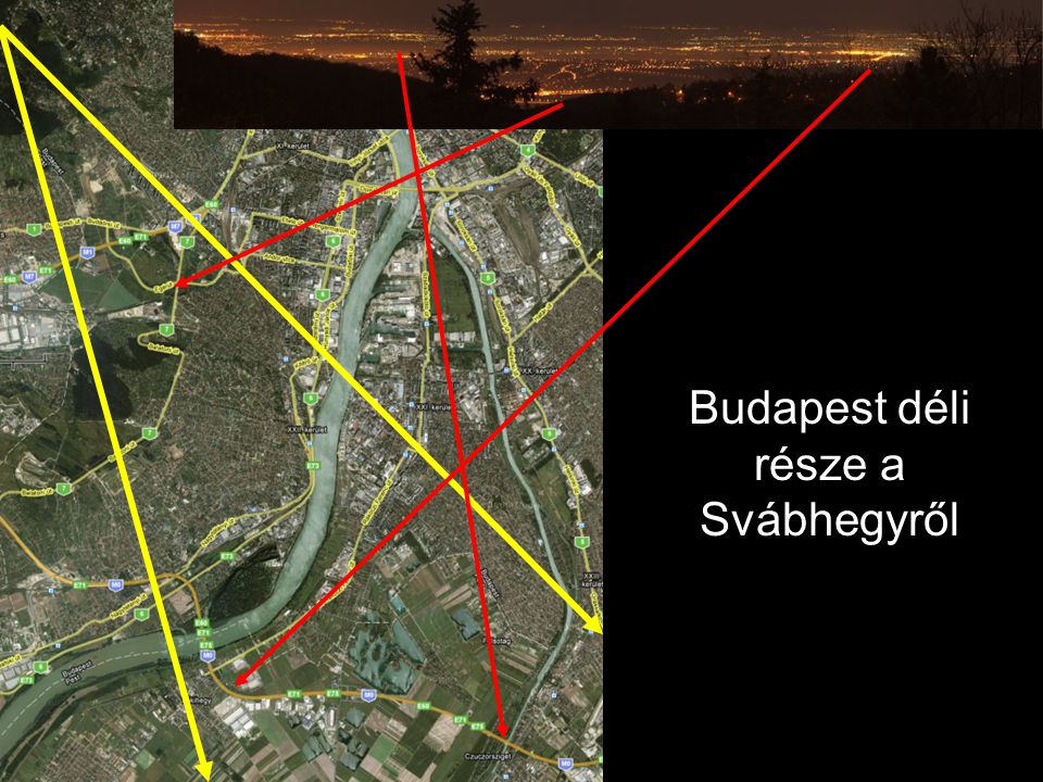 Budapest déli része a Svábhegyről