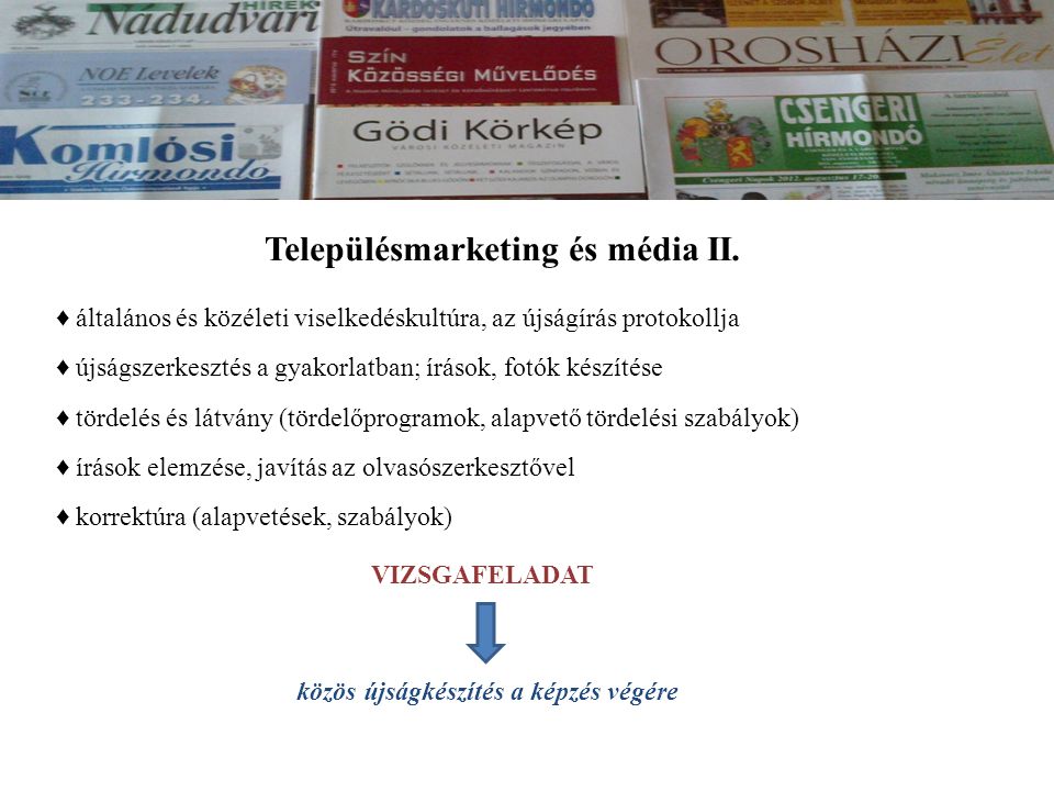 Településmarketing és média II.