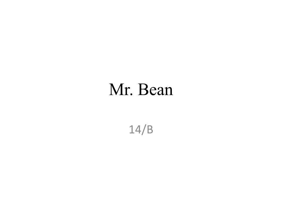 Mr. Bean 14/B