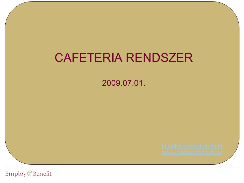 CAFETERIA RENDSZER
