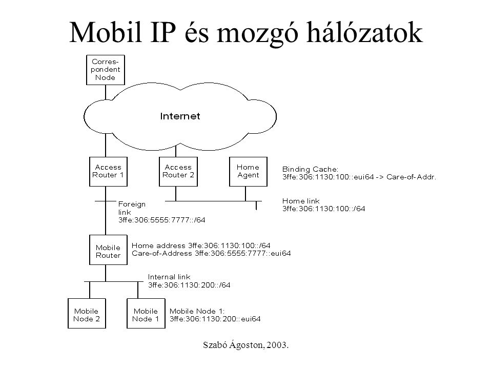 Szabó Ágoston, Mobil IP és mozgó hálózatok