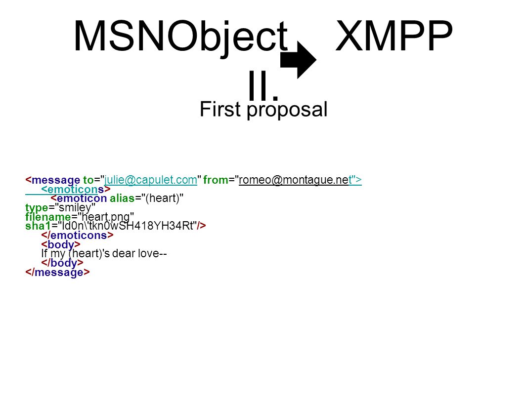 MSNObject XMPP II.