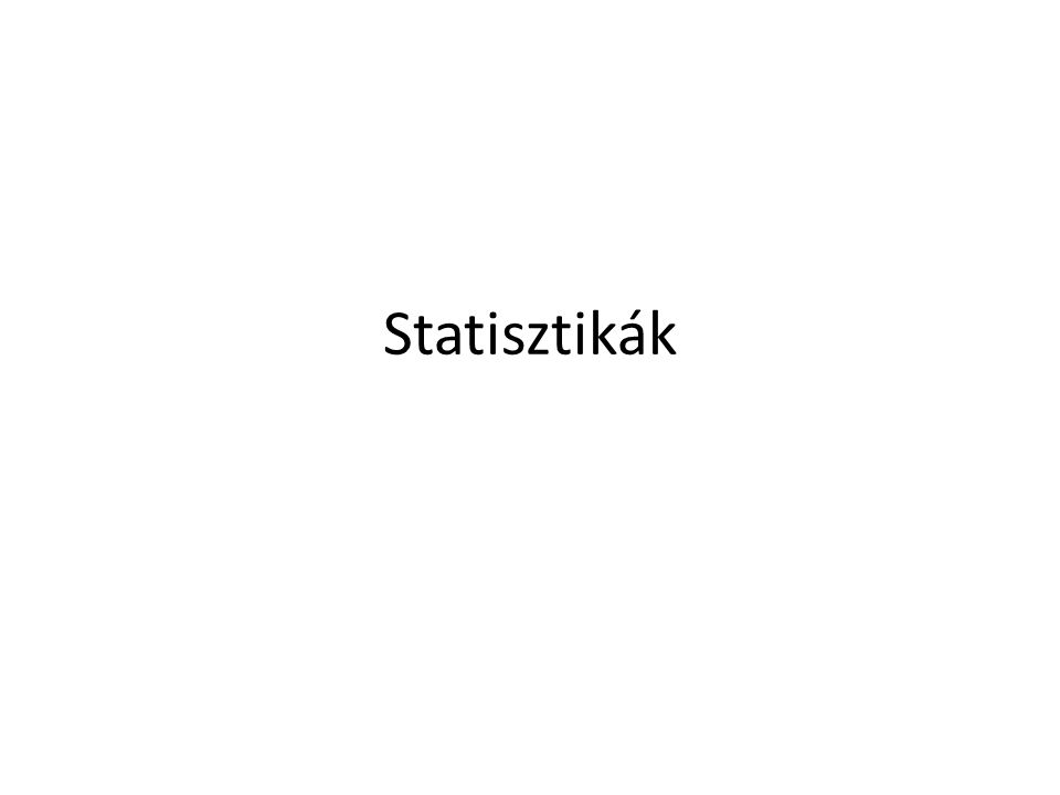 Statisztikák
