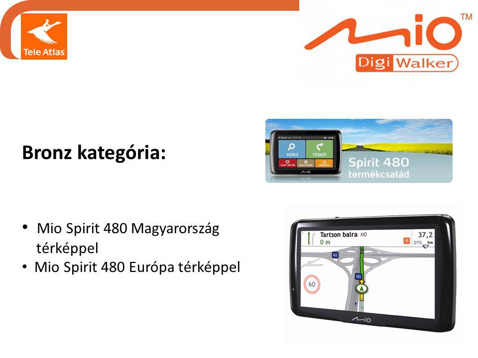 Bronz kategória: • Mio Spirit 480 Magyarország térképpel • Mio Spirit 480 Európa térképpel