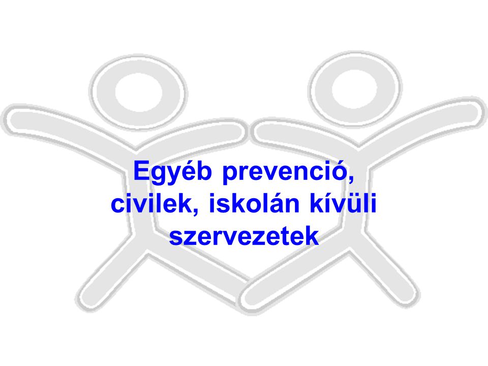 Egyéb prevenció, civilek, iskolán kívüli szervezetek
