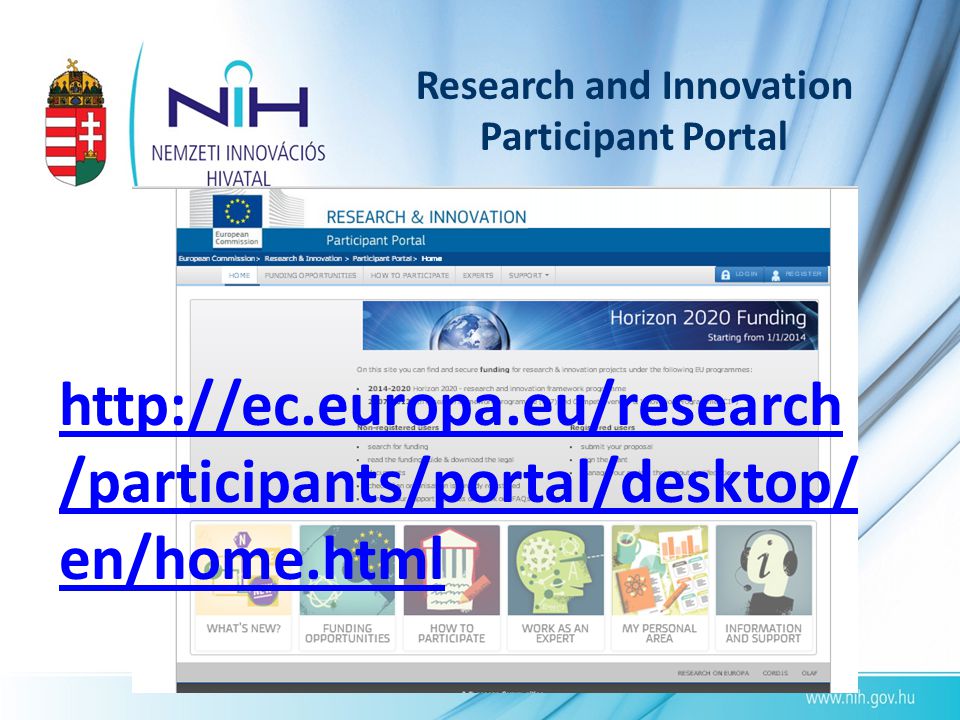 Research and Innovation Participant Portal   /participants/portal/desktop/ en/home.html