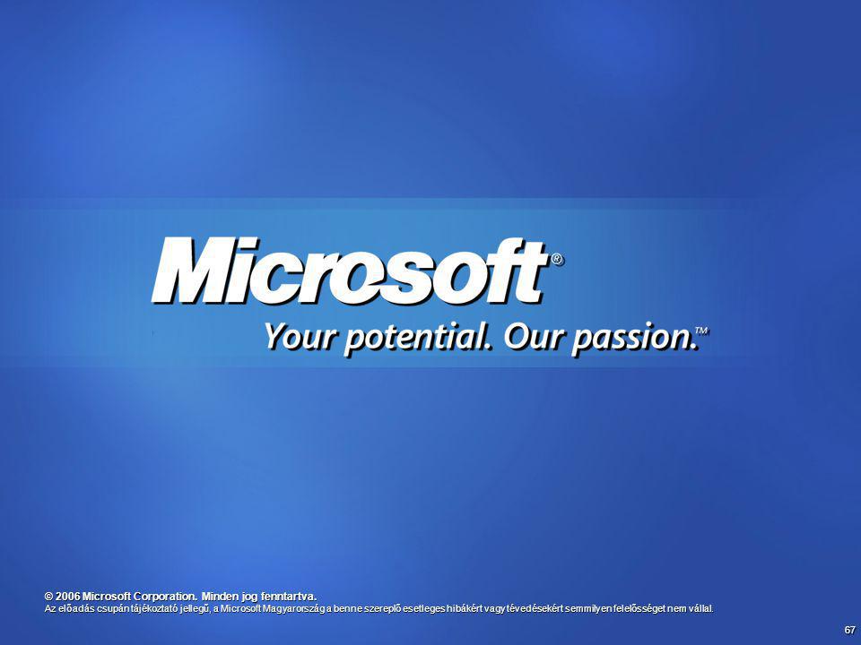 67 © 2006 Microsoft Corporation. Minden jog fenntartva.