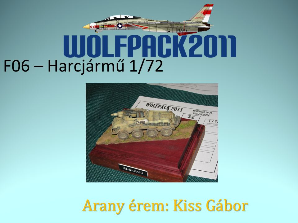 F06 – Harcjármű 1/72 Arany érem: Kiss Gábor