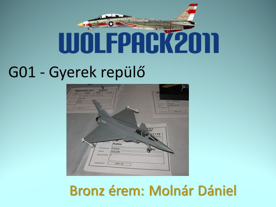 G01 - Gyerek repülő Bronz érem: Molnár Dániel