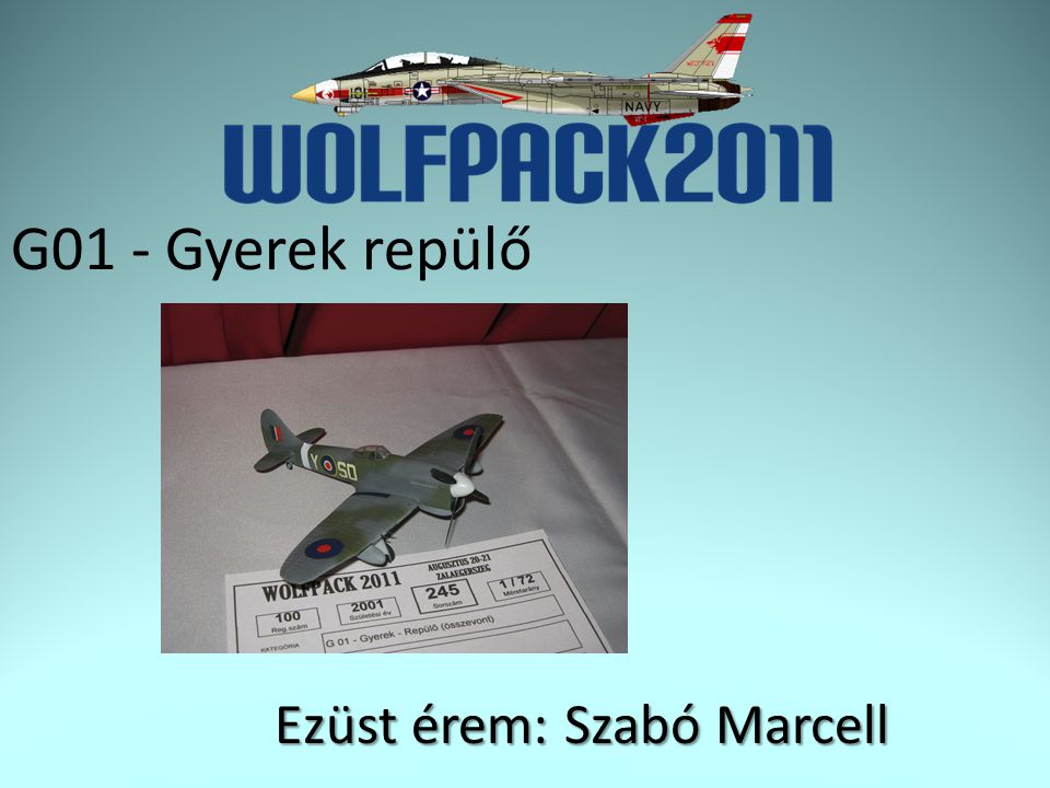 G01 - Gyerek repülő Ezüst érem: Szabó Marcell