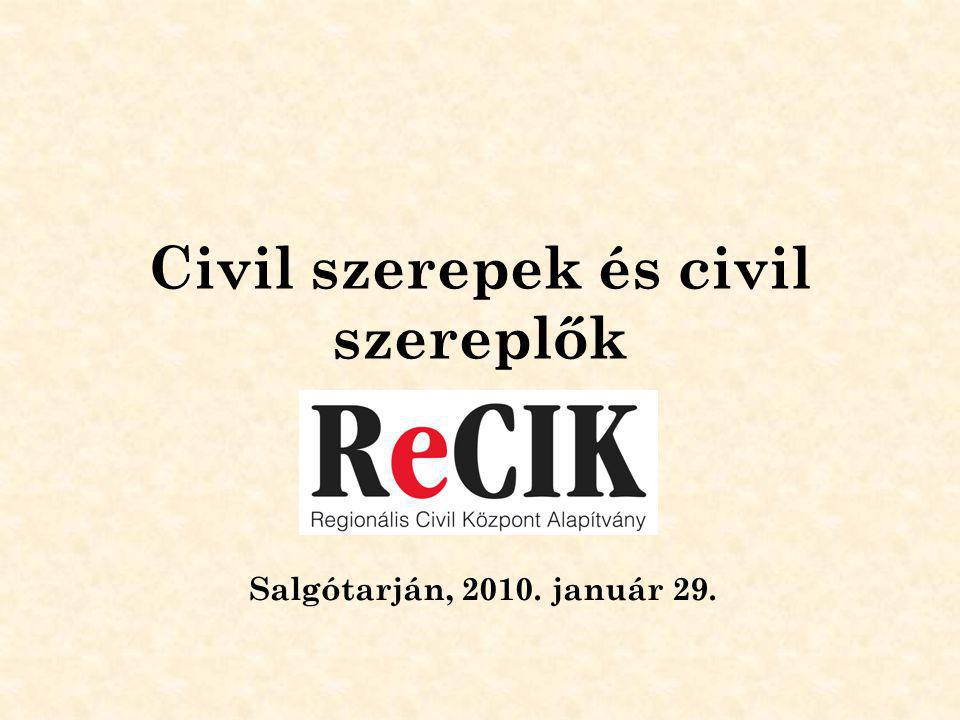 Civil szerepek és civil szereplők Salgótarján, január 29.