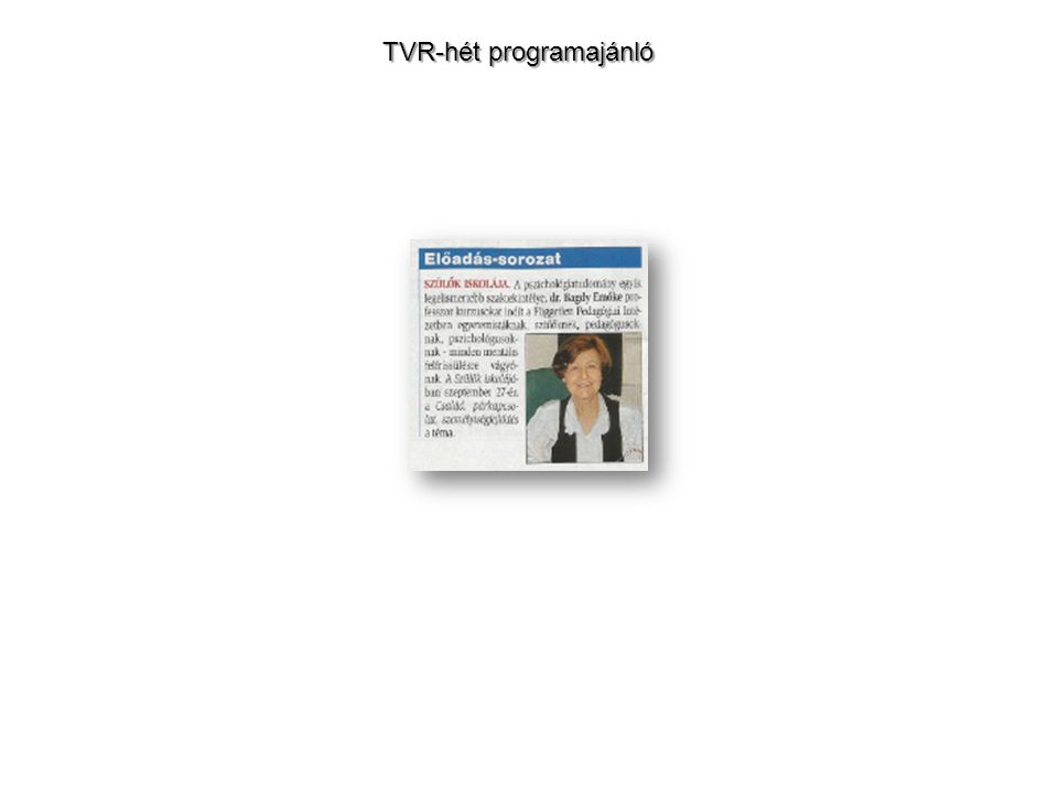 TVR-hét programajánló