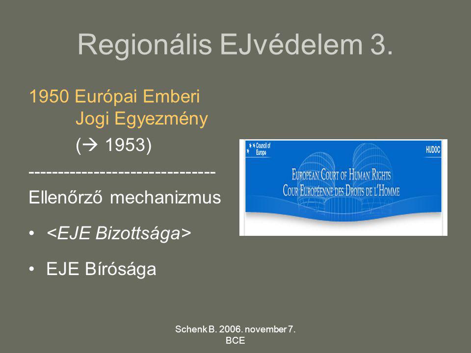 Schenk B november 7. BCE Regionális EJvédelem 3.