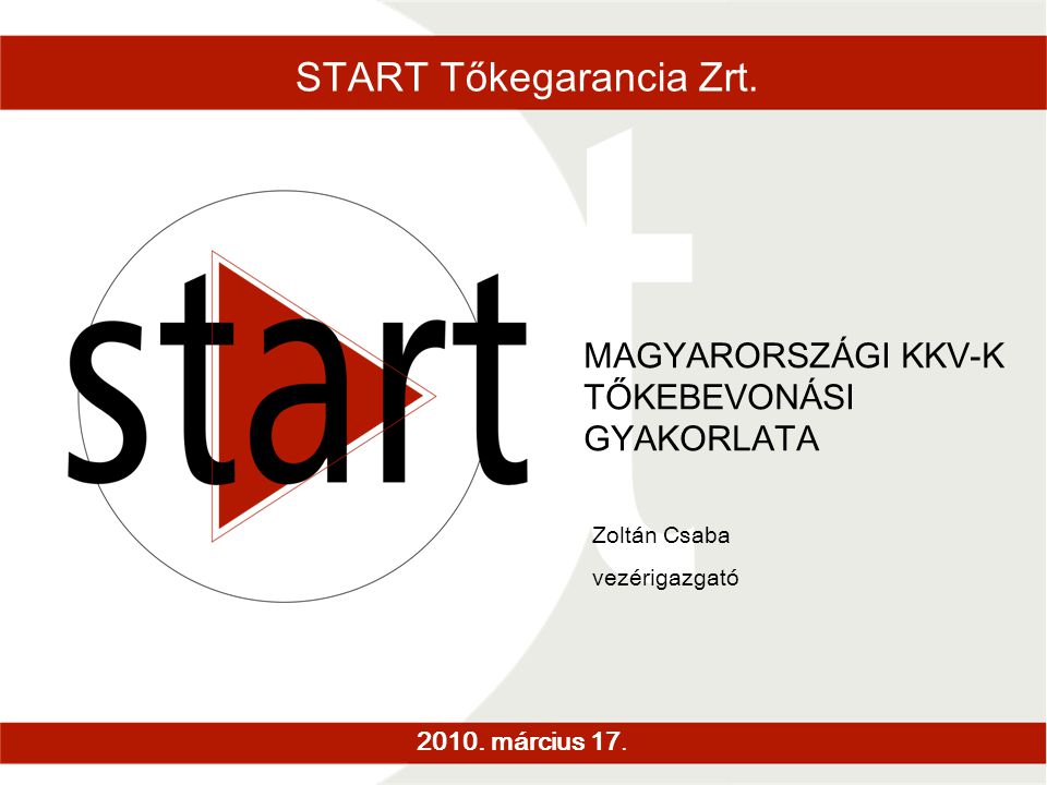 START Tőkegarancia Zrt március 17.