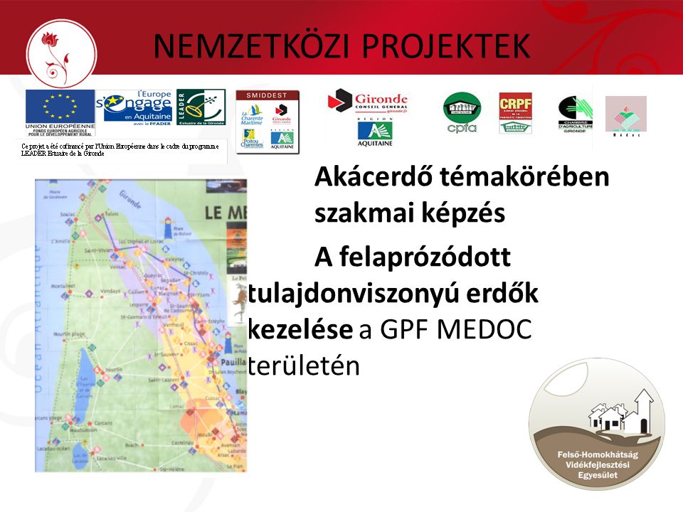 Akácerdő témakörében szakmai képzés A felaprózódott tulajdonviszonyú erdők kezelése a GPF MEDOC területén