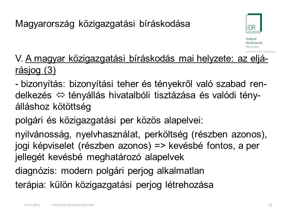 Magyarország közigazgatási bíráskodása V.