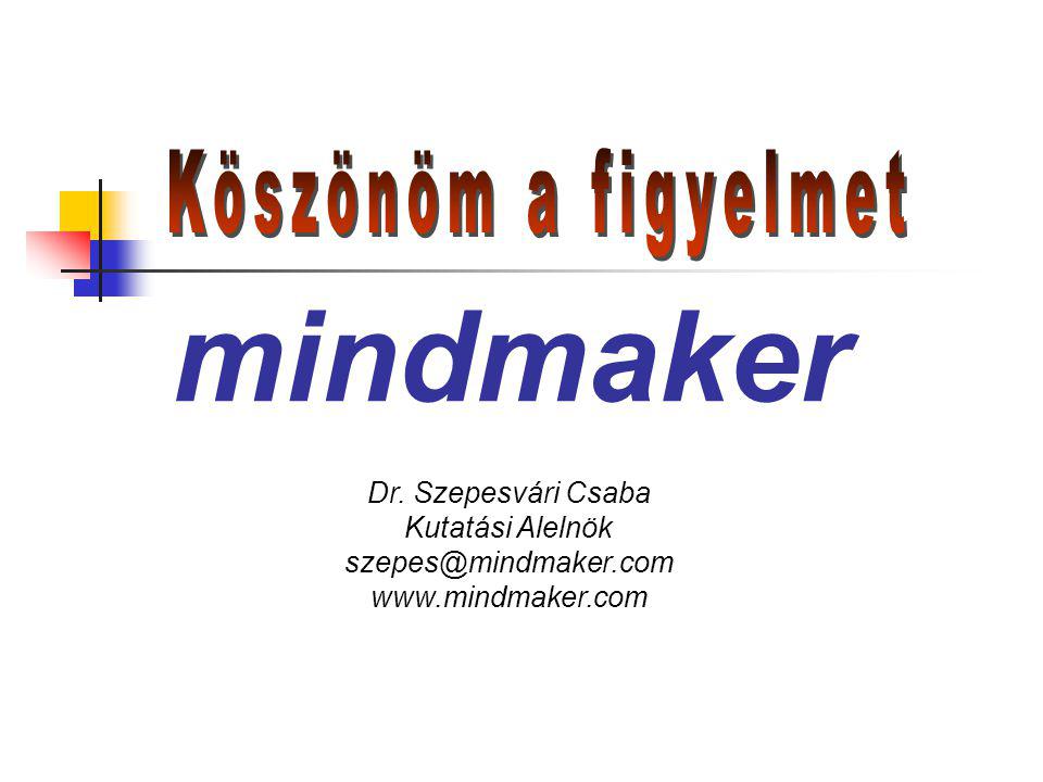 mindmaker Dr. Szepesvári Csaba Kutatási Alelnök