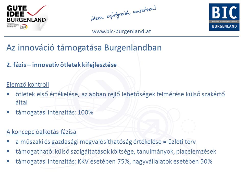Az innováció támogatása Burgenlandban 2.