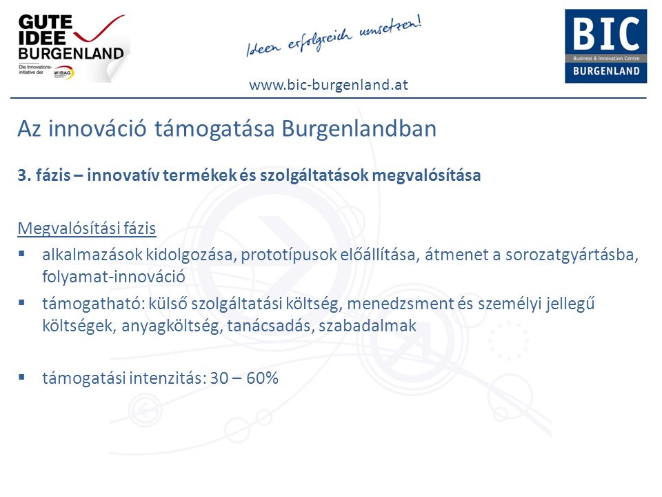 Az innováció támogatása Burgenlandban 3.