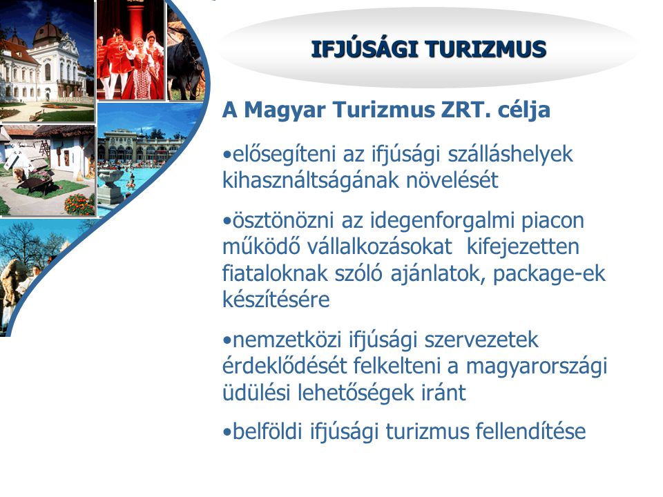 IFJÚSÁGI TURIZMUS A Magyar Turizmus ZRT.