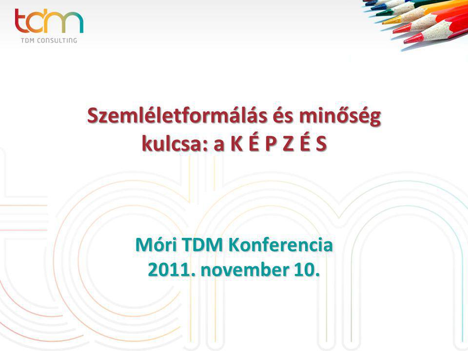 Szemléletformálás és minőség kulcsa: a K É P Z É S Móri TDM Konferencia november 10.