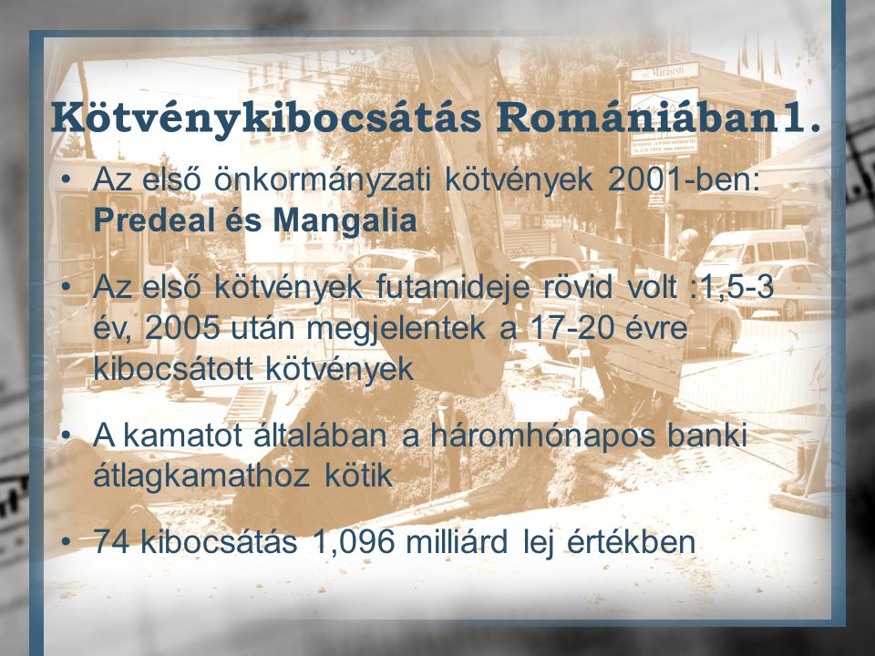 Kötvénykibocsátás Romániában1.