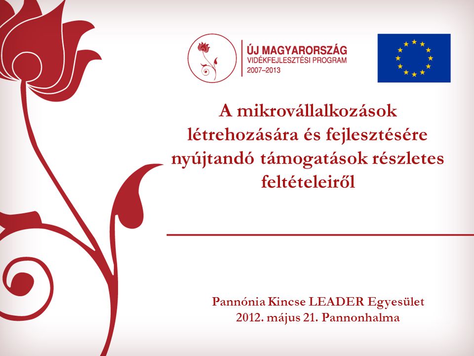 Pannónia Kincse LEADER Egyesület május 21.
