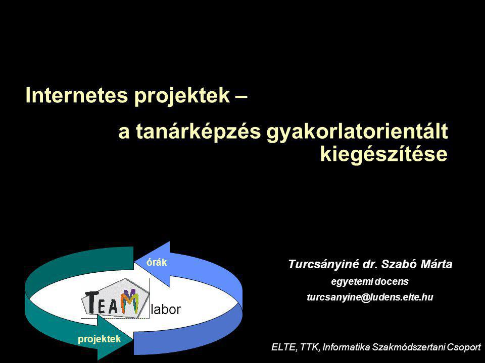 a tanárképzés gyakorlatorientált kiegészítése Turcsányiné dr.