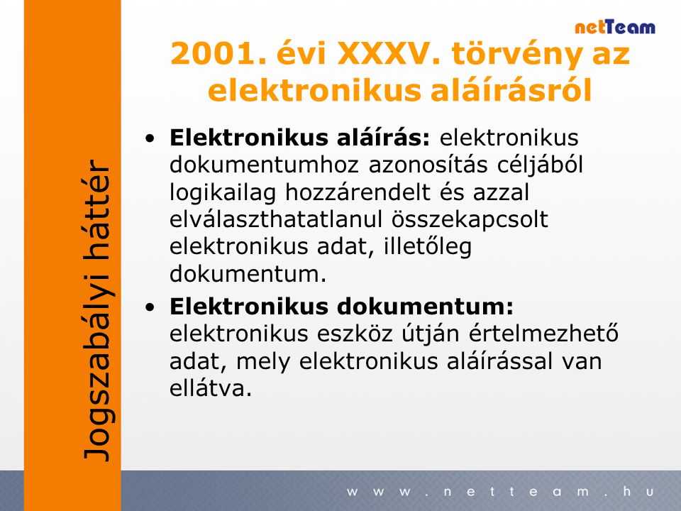 2001. évi XXXV.
