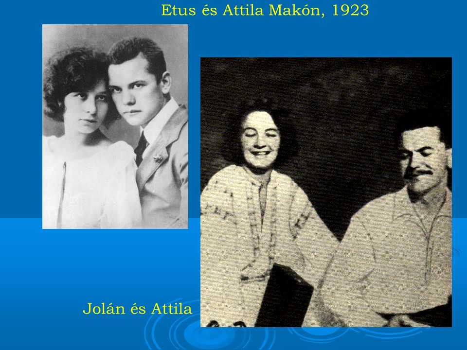 Etus és Attila Makón, 1923 Jolán és Attila 