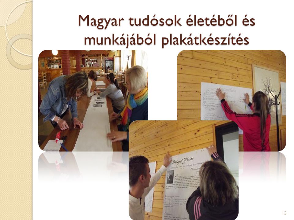 Magyar tudósok életéből és munkájából plakátkészítés 13