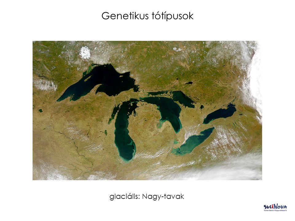 glaciális: Nagy-tavak Genetikus tótípusok