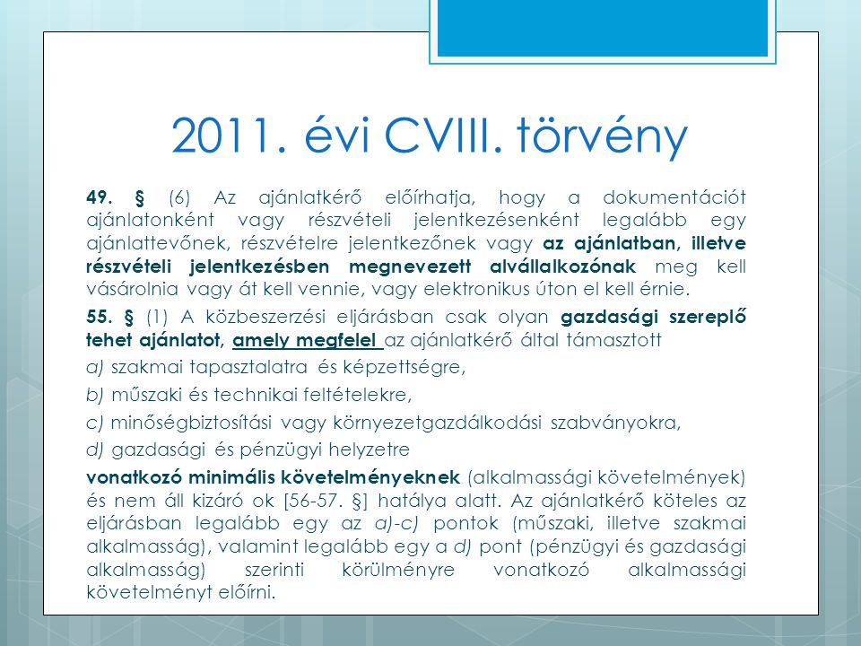 2011. évi CVIII. törvény 49.