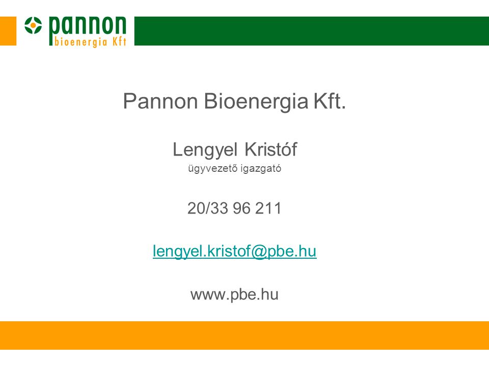 Pannon Bioenergia Kft.