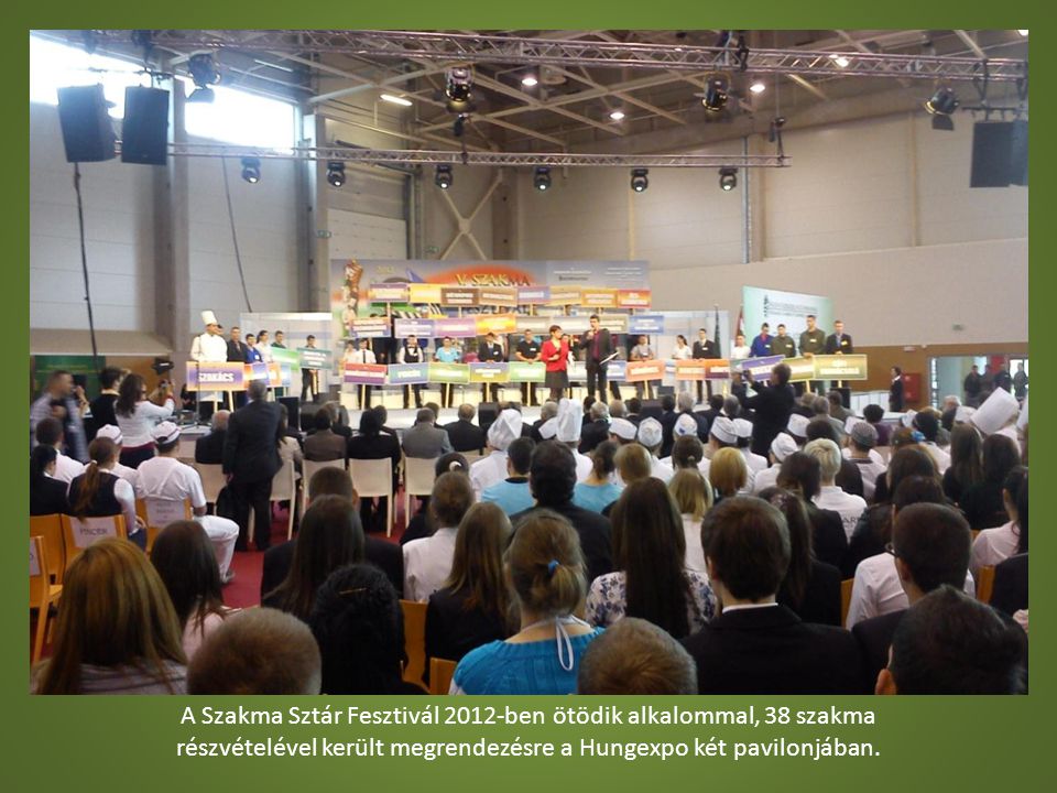 A Szakma Sztár Fesztivál 2012-ben ötödik alkalommal, 38 szakma részvételével került megrendezésre a Hungexpo két pavilonjában.