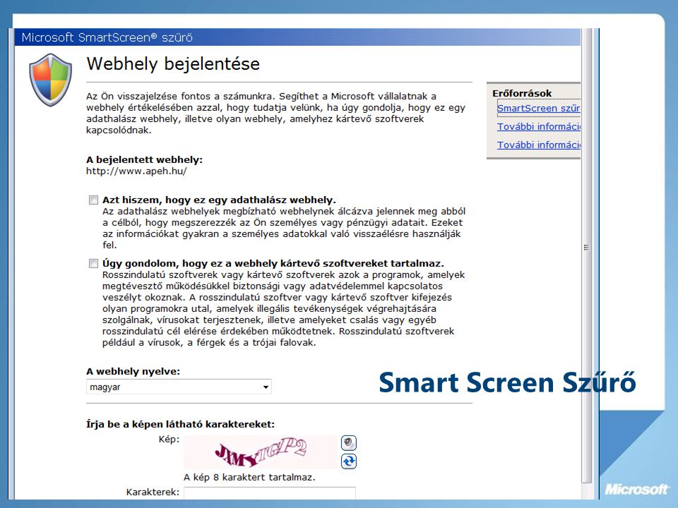Smart Screen Szűrő