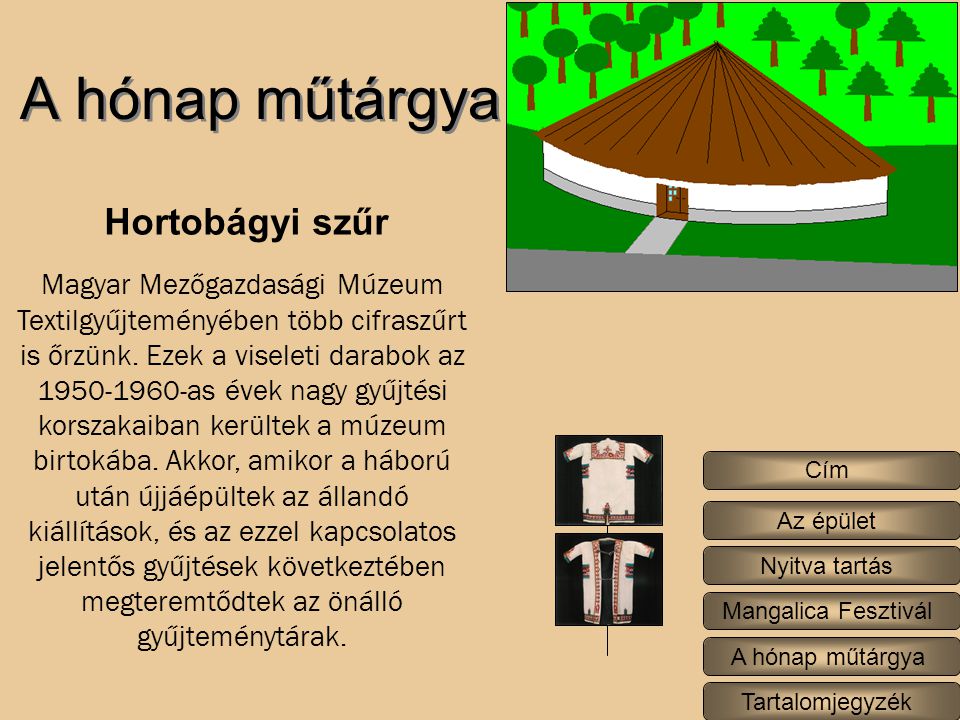 A hónap műtárgya Magyar Mezőgazdasági Múzeum Textilgyűjteményében több cifraszűrt is őrzünk.