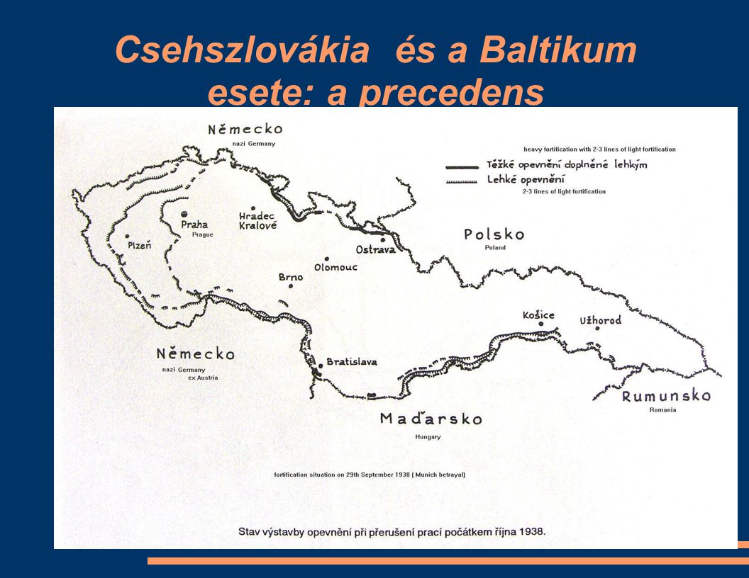 Csehszlovákia és a Baltikum esete: a precedens