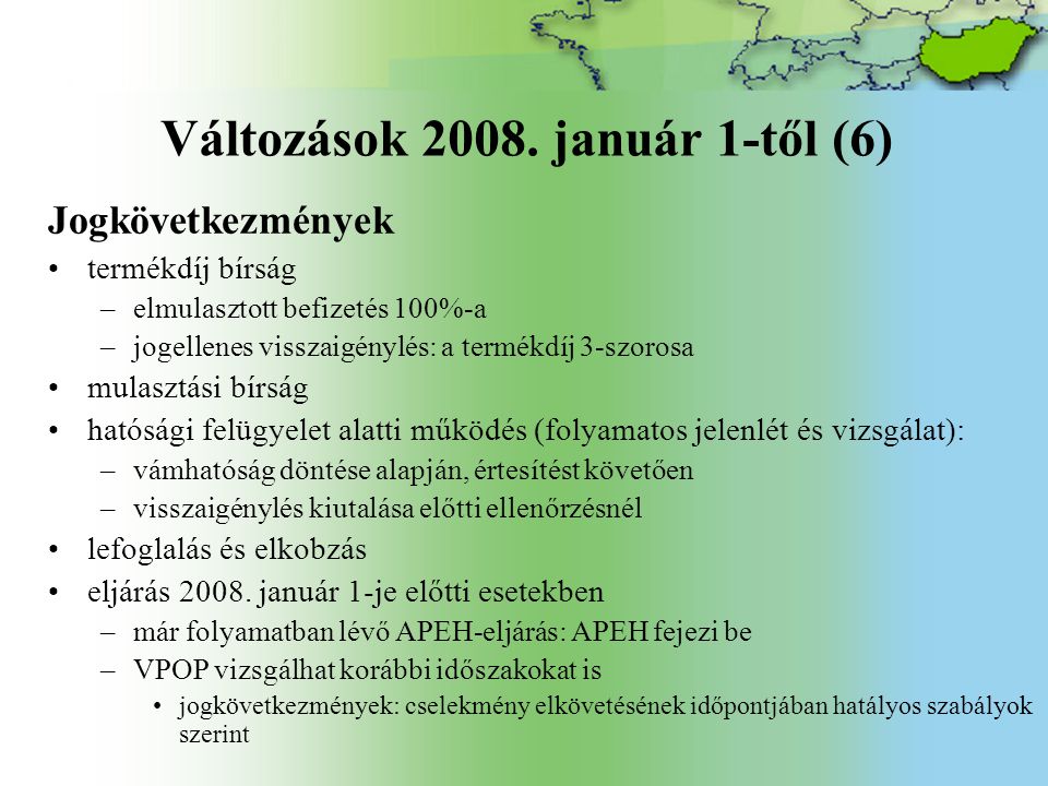 Változások 2008.