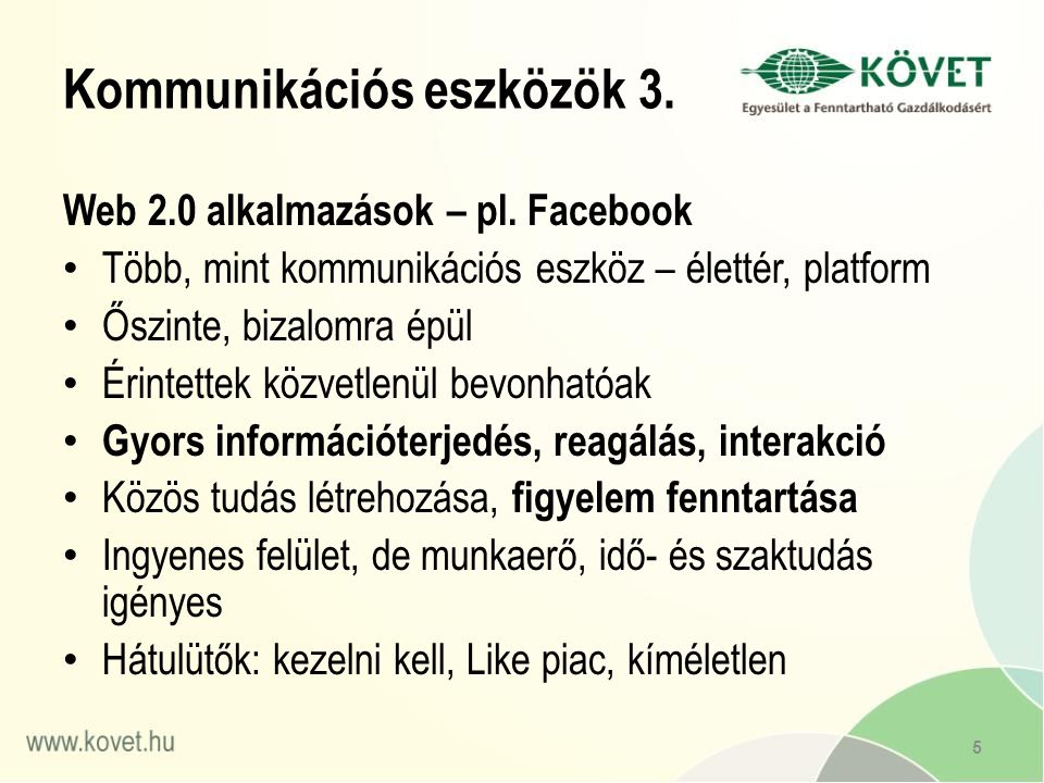 Web 2.0 alkalmazások – pl.