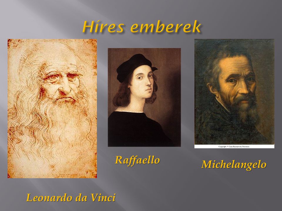 Leonardo da Vinci Raffaello Michelangelo