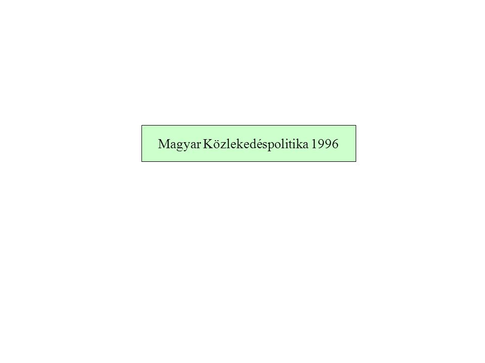 Magyar Közlekedéspolitika 1996