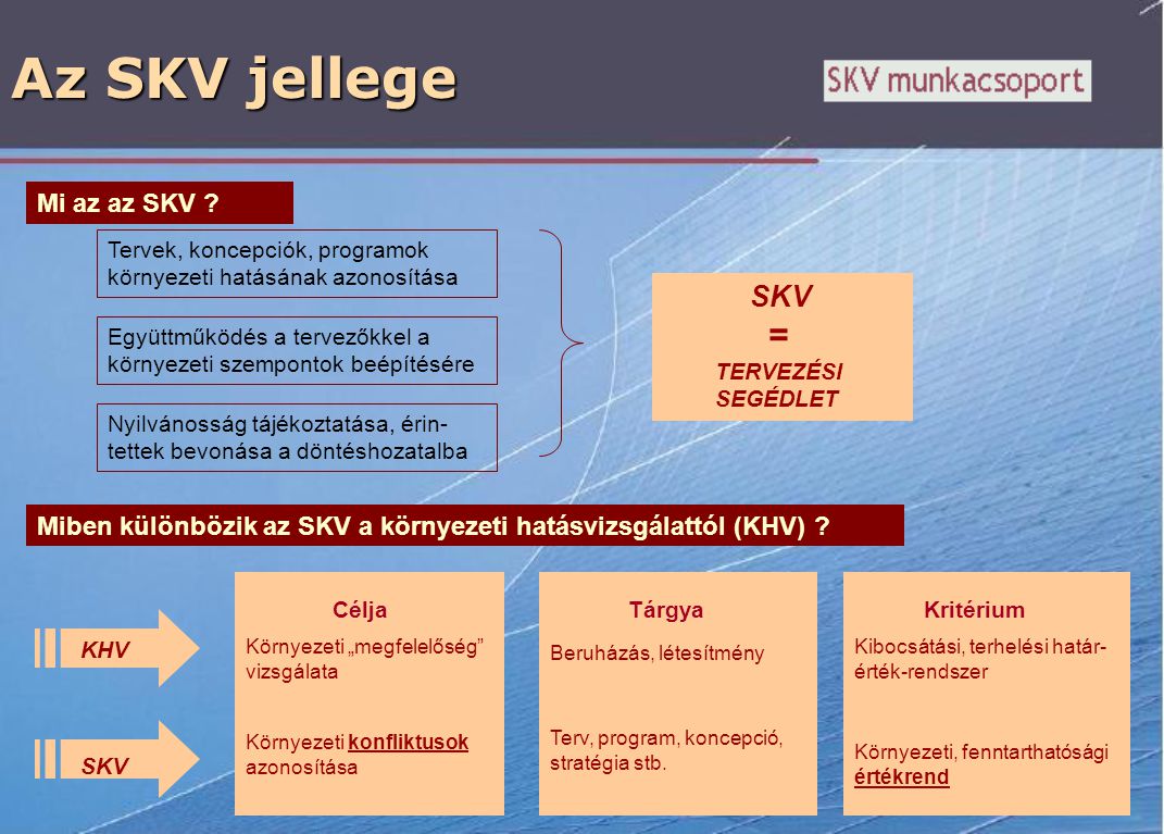 Az SKV jellege Mi az az SKV .