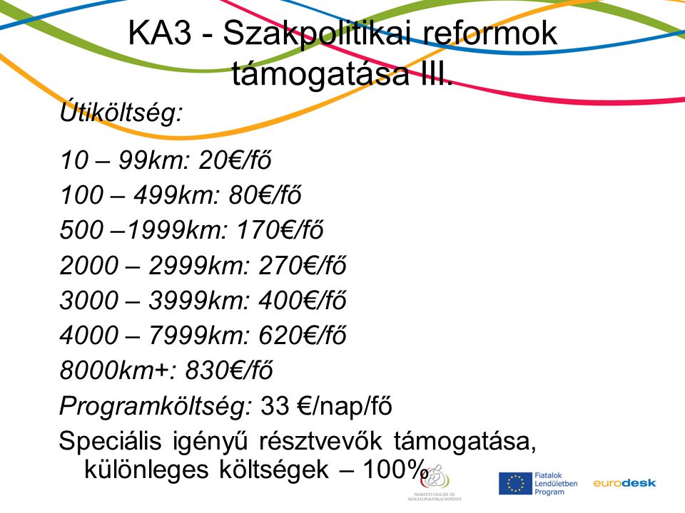 KA3 - Szakpolitikai reformok támogatása III.