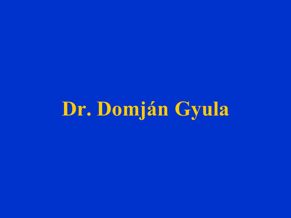 Dr. Domján Gyula