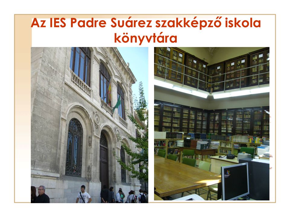 Az IES Padre Suárez szakképző iskola könyvtára