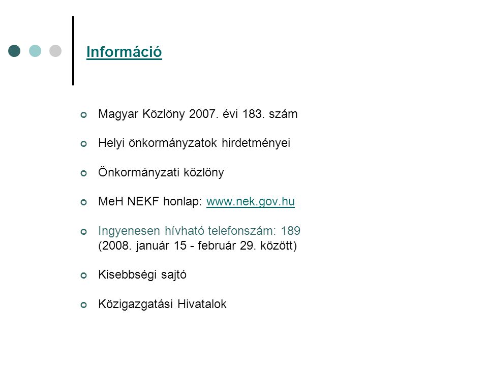 Információ Magyar Közlöny évi 183.