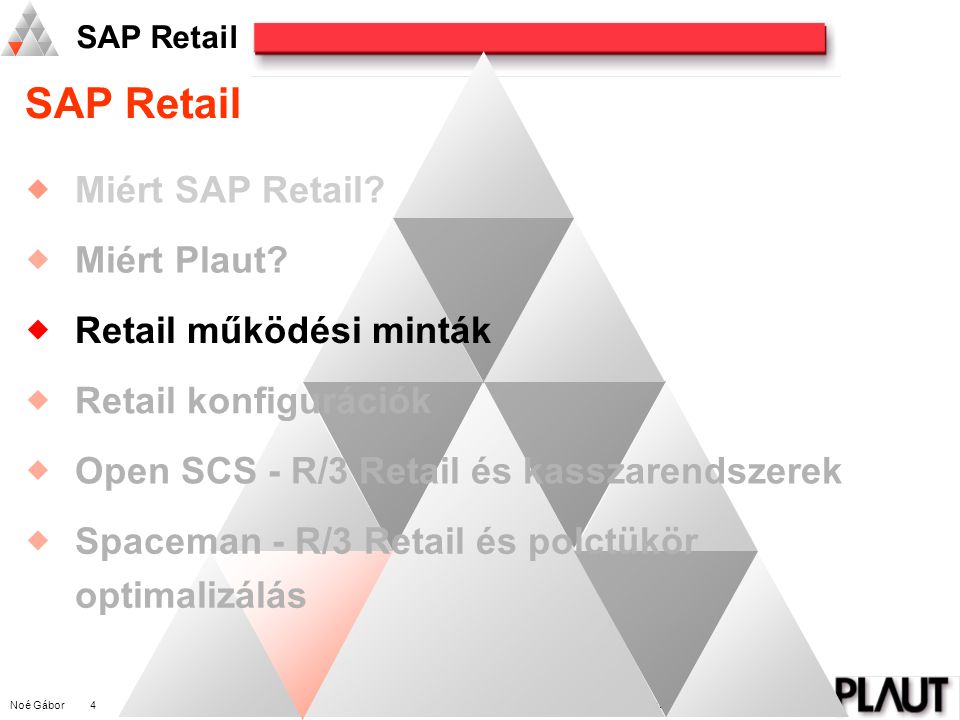 Noé Gábor 4 PLAUT International Management Consulting SAP Retail  Miért SAP Retail.