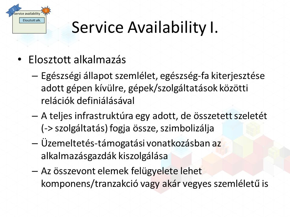 Service Availability I.